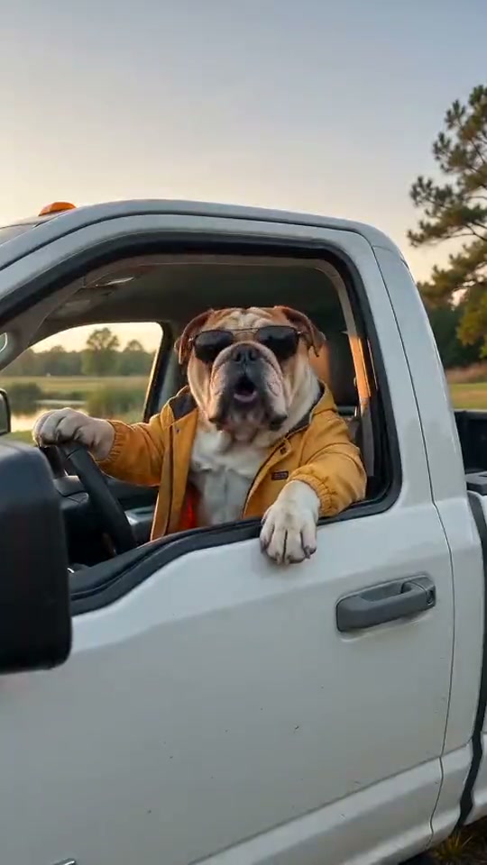 Bulldog con gli occhiali da sole